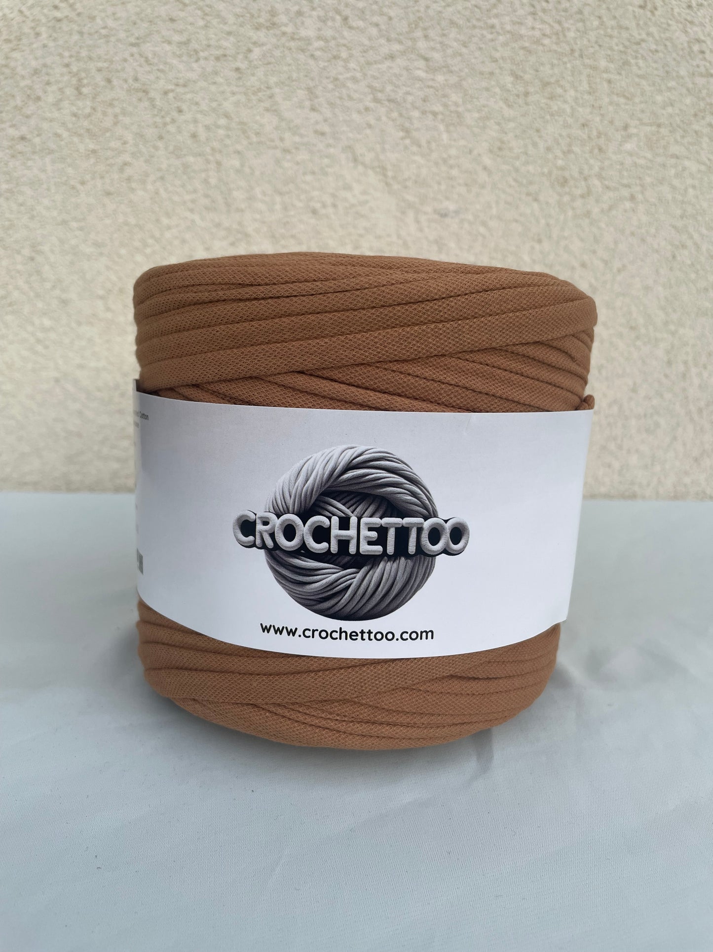 T-shirt yarn Marron Alézan