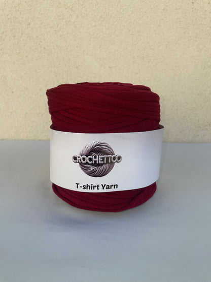 T-shirt yarn Rouge Bordeaux