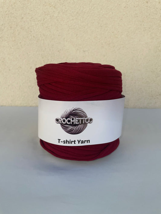 T-shirt yarn Rouge Bordeaux