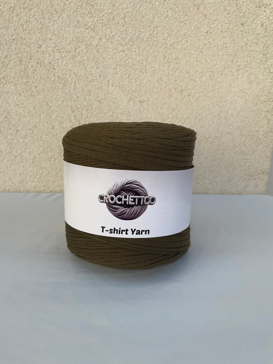 T-shirt yarn Vert Marron